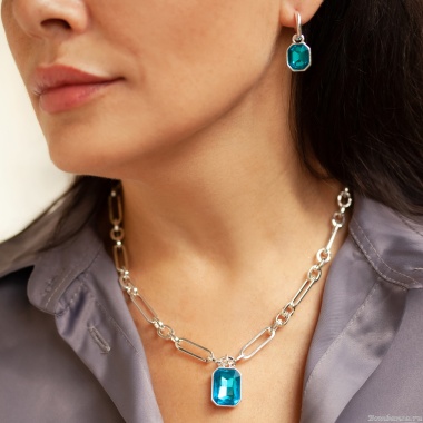 Колье Fiore Luna, Aquamarine, LN6095 S